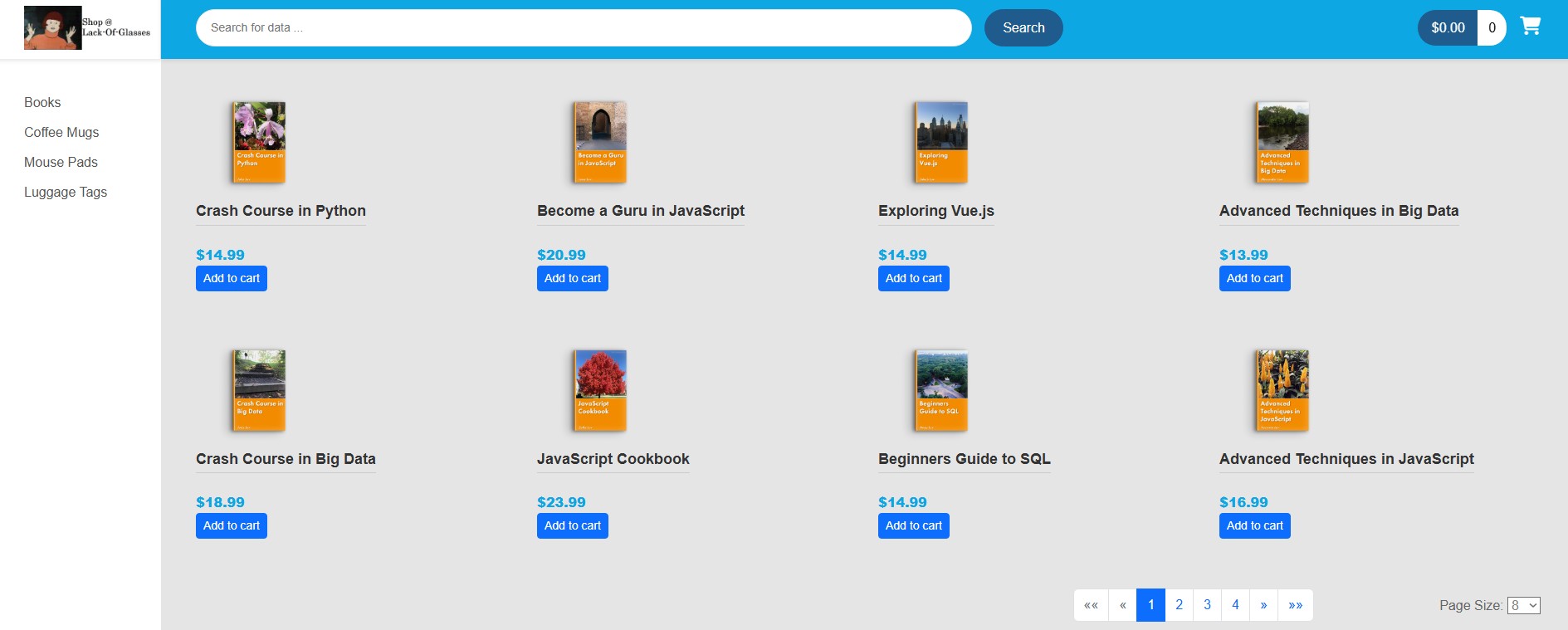 An image of the ecommerce website.