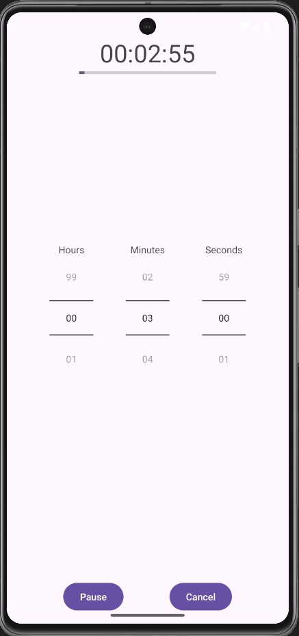 An image of the timer app
